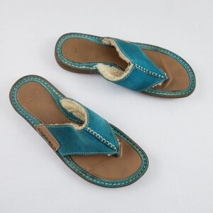 UGG Suede And Sheepskin Toe Post Sandals/Flip Flops Women's Size 9